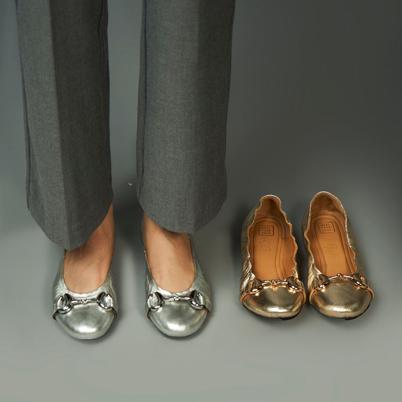 Heel Your Sole Floof Silver Ballerina (EURO 36)