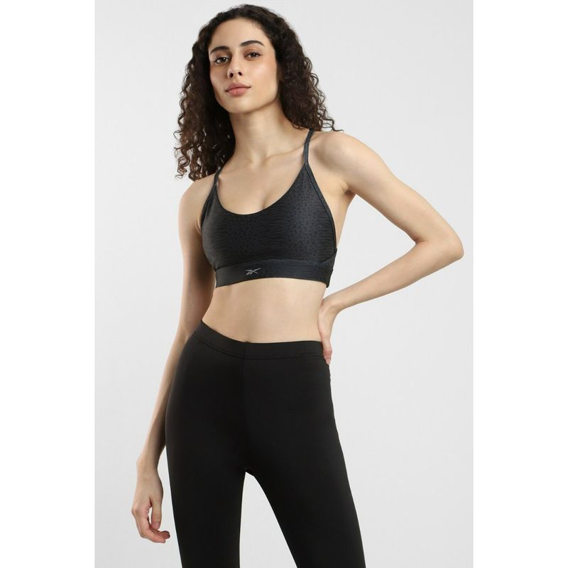 Reebok Womens Lux Strappy Bra Aop Ms (XS)