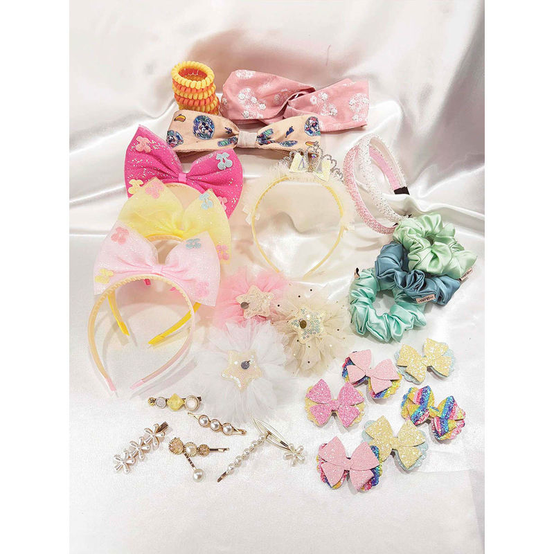 Hair Drama Co Dreamy Gift Box with 1 Hair Band, 2 Mini Hair Bows & 6 Hair Ties - Blue