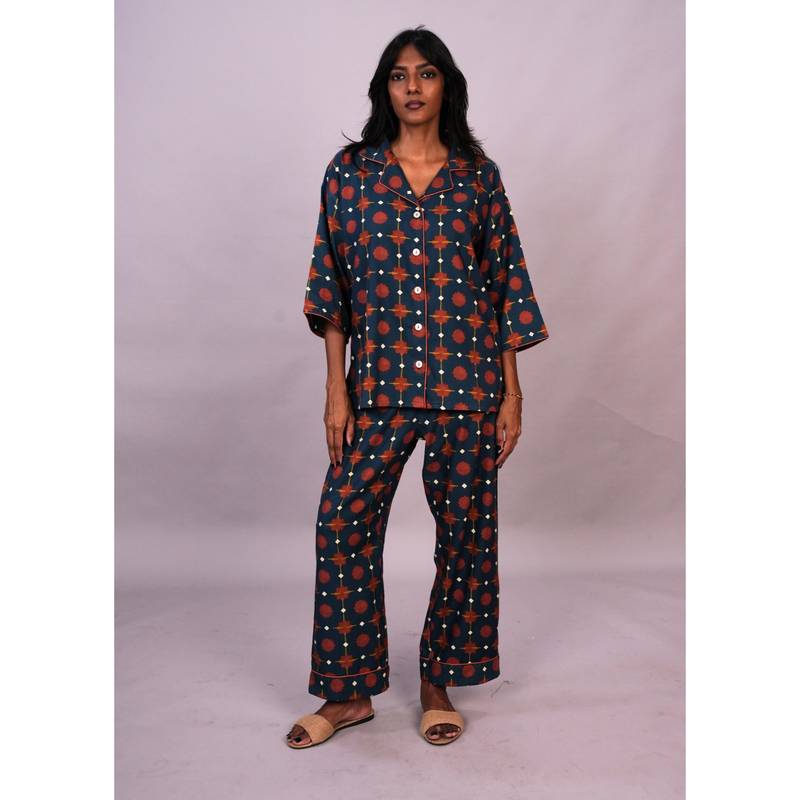 Azurina Navy Marigold Nights PJ Set (XS)