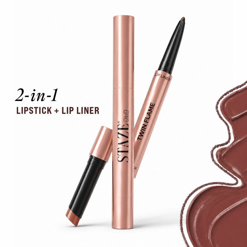 Staze Twin Flame 2-in-1 Complementing Lipstick + Lip Liner, match made