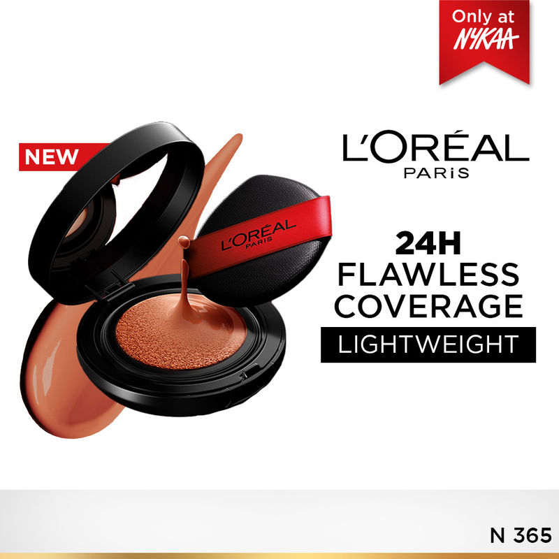 L'Oreal Paris Infallible Cushion Foundation, 24H Flawless Coverage, No Oxidation - N 365