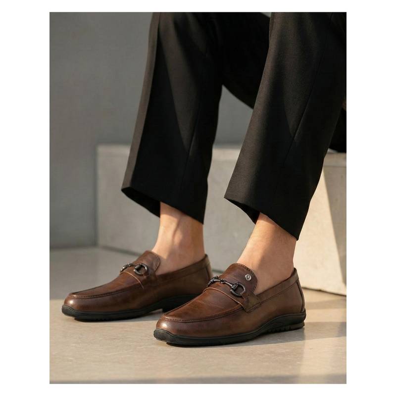 Alberto Torresi Men Premium Brown Loafers (UK 10)