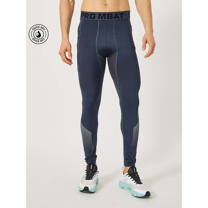 Styli Blue Men Printed Training Compression Tights (34)