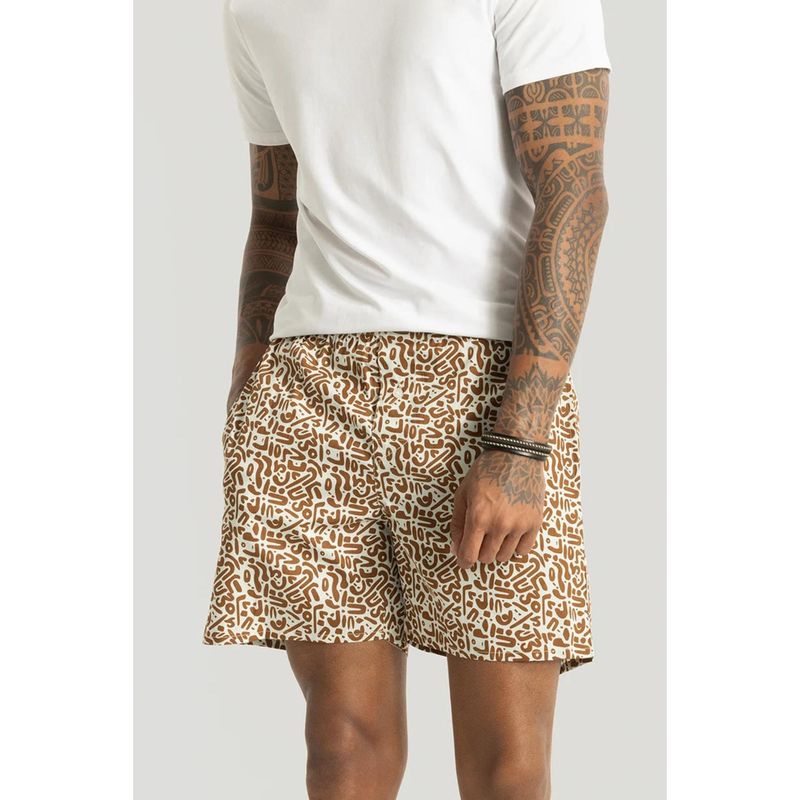 Snitch Massimo Brown Abstract Boxers (S)