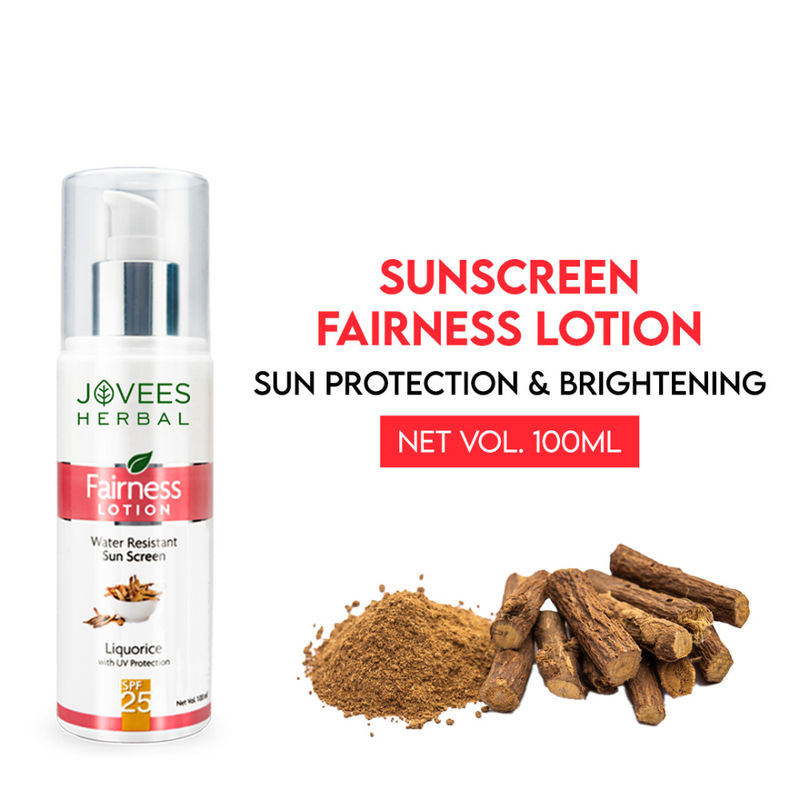 Jovees Herbal Sunscreen Fairness SPF 25 Lotion For All Skin Types Protects From Tanning