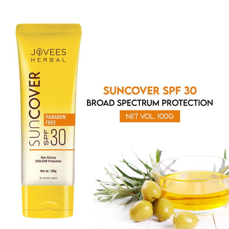 Jovees Herbal Sandalwood Natural Sun Cover SPF 30 UVA/UVB Protection For All Skin Types