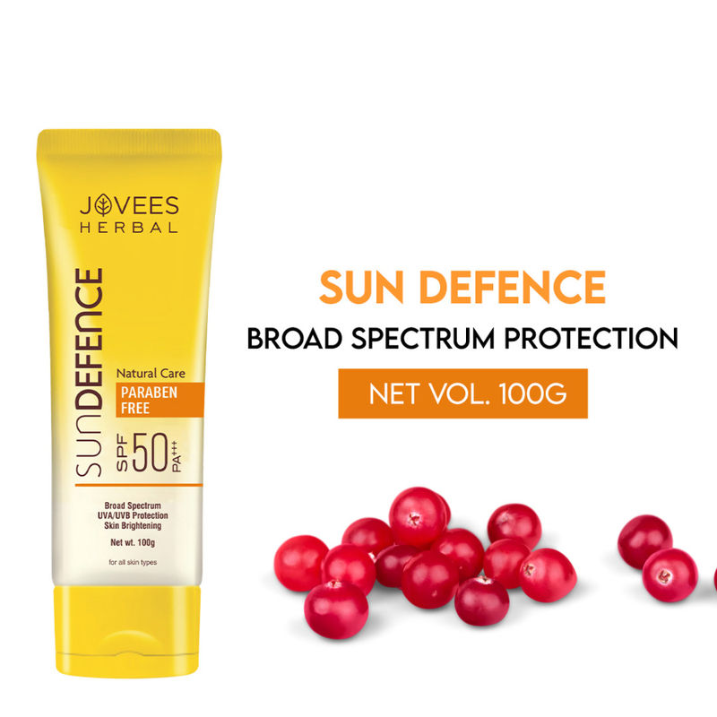 Jovees Herbal Sun Defence Cream SPF 50 PA+++ UVA/UVB Protection For All Skin Types
