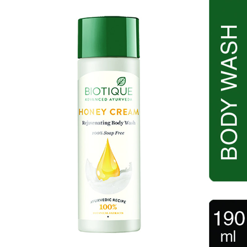 Biotique Bio Honey Cream Rejuvenating Body Wash: Buy Biotique Bio Honey  Cream Rejuvenating Body Wash Online at Best Price in India | Nykaa