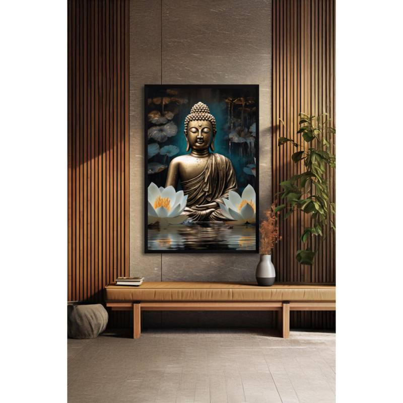 Buy The Castle Decor Lord Buddha Wall Painting Online