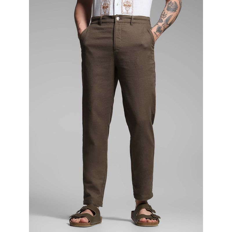 Jack & Jones Brown Slim Fit Chino Pant (L)