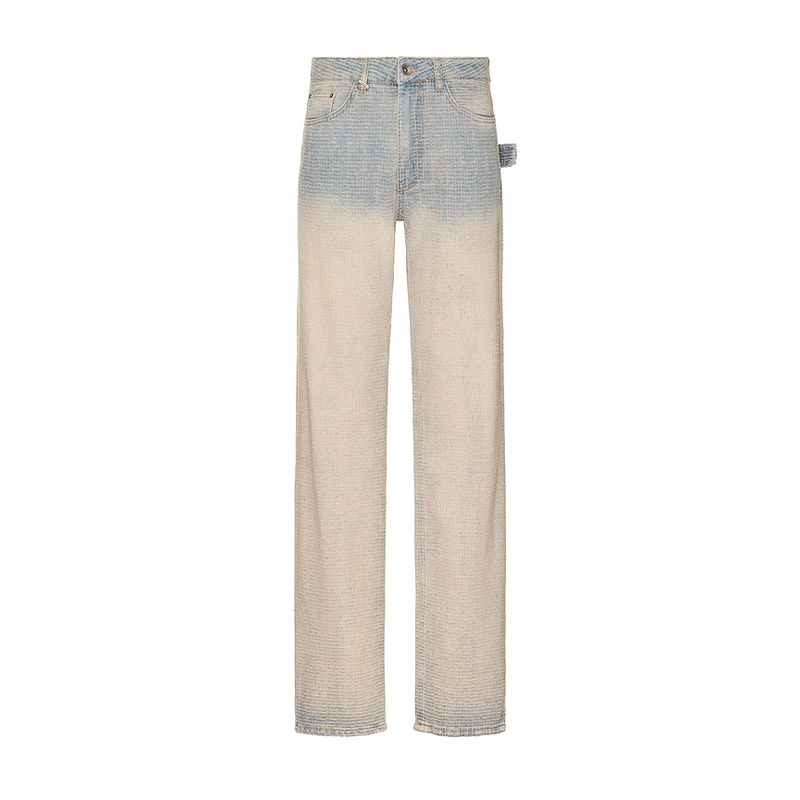 FLANEUR Faded Tweed Denim Jeans (34)