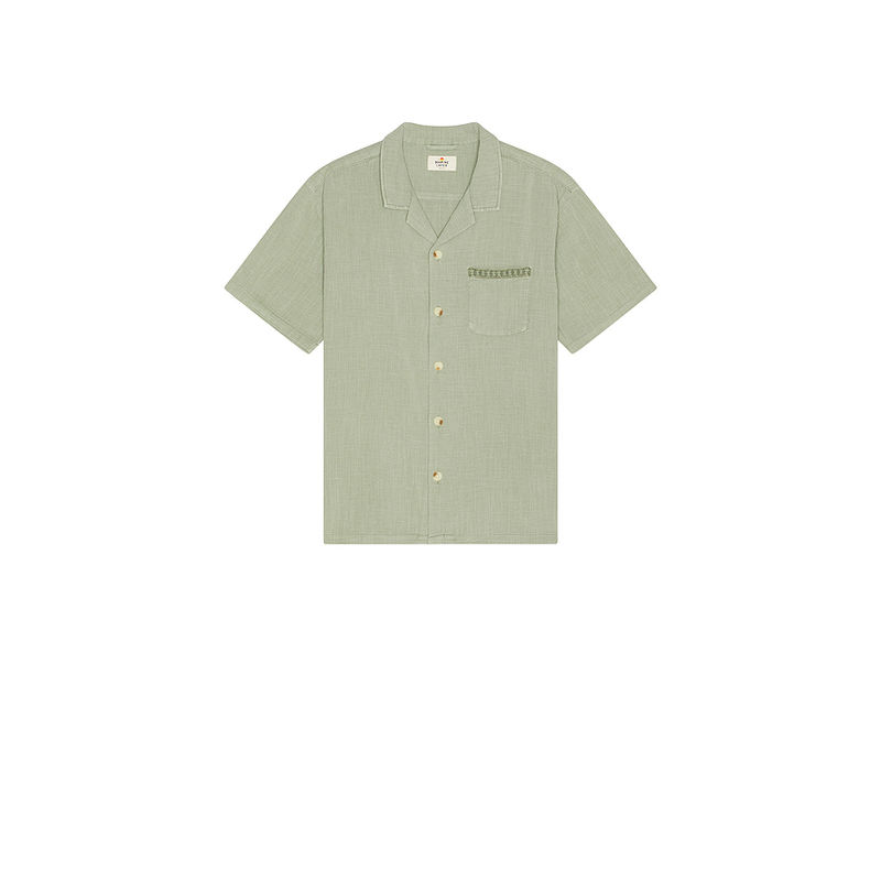 Marine Layer Embroidered Resort Short Sleeve Shirt (S)