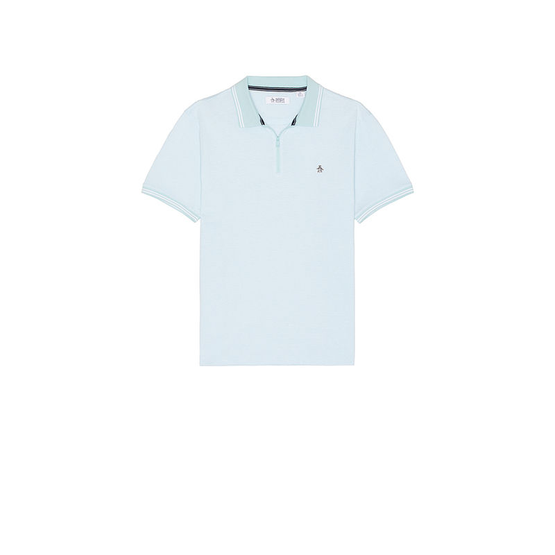 Original Penguin Jacquard 1/4 Zip Tipped Polo (M)