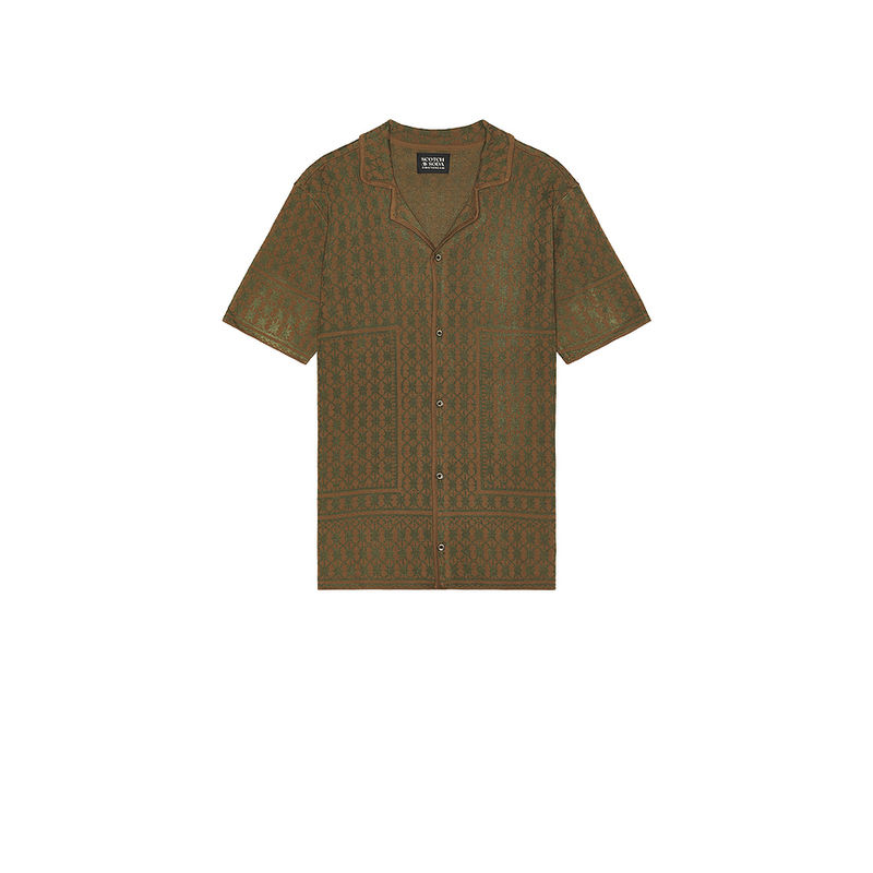 SCOTCH & SODA Jacquard Knitted Button Down Shirt (S)