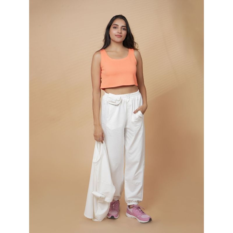 Ansee by Addery White Tee Loungewear Top with Pant (Set of 3) (XS)