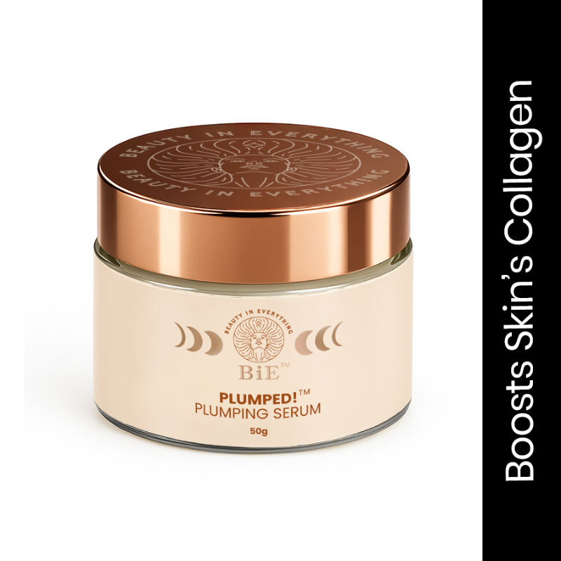 BiE Plumped! Plumping Serum with Collagen, Stem Cells, Geranium Oil, for Hydrated, Smooth Skin
