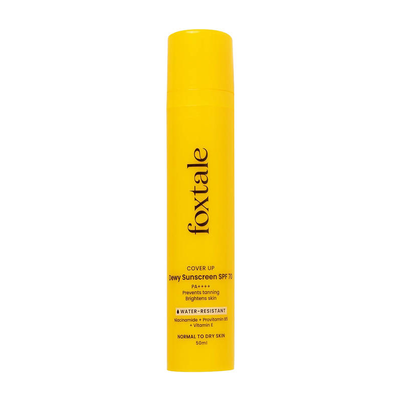 Foxtale Dewy Finish SPF 70 PA++++ Sunscreen For Dry Skin, Deeply Hydrates, In-Vivo Tested