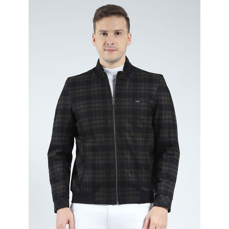 Monte Carlo Men's Checkered High Neck Jacket (3XL)