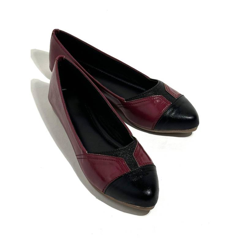 YASSIO Women Wine Soft Vegan Leather Ballerina (EURO 36)