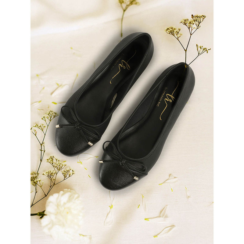 London Rag Black Bow Detail Ballerina (UK 3)