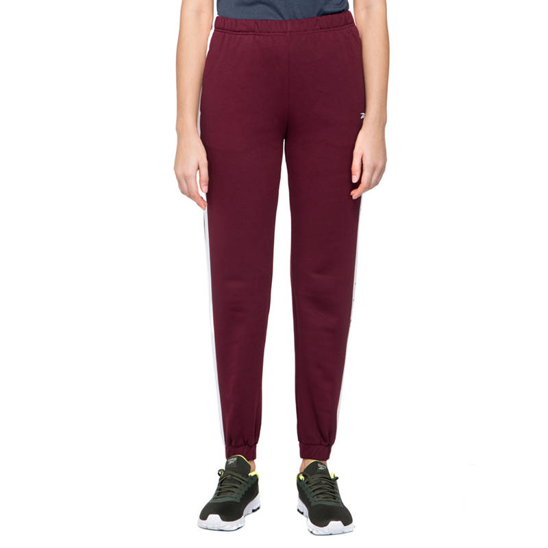 Reebok TE Linear Logo FL Pant Maroon Training Track Pant (XS)
