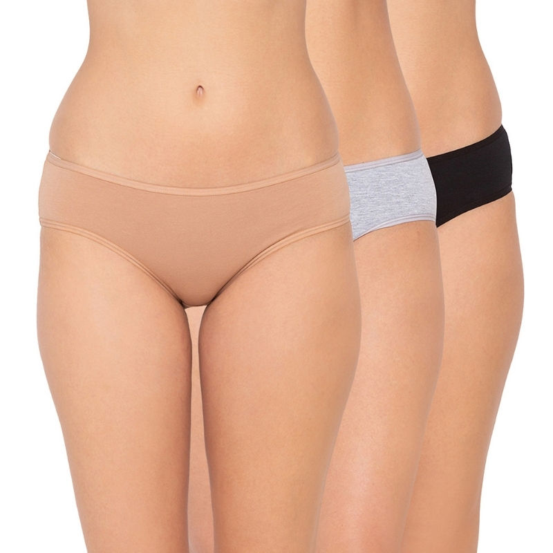 Candyskin Womens's Cotton Bikini Panty (pack Of 3) - Multi-Color (XL)