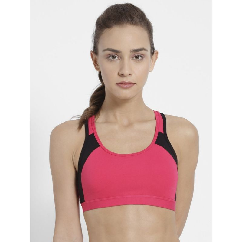 Women's padded cotton sports bra