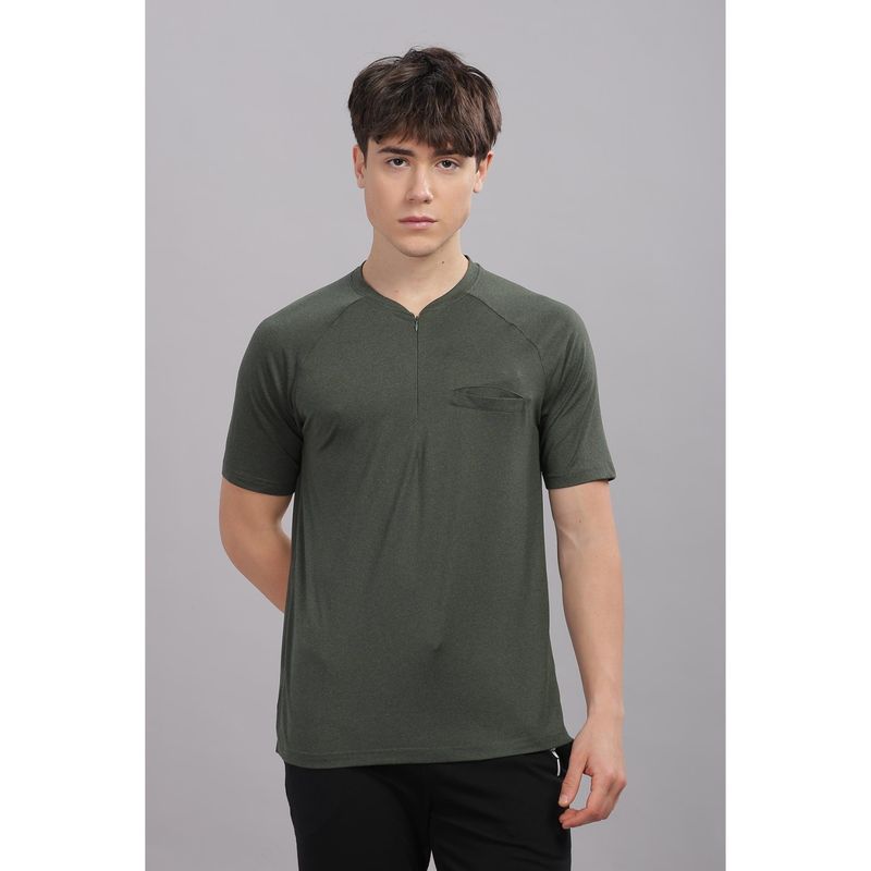 DOMIN8 Men Super Comfy Raglan Sleeve Casual T-Shirt with Chest Pocket (M)