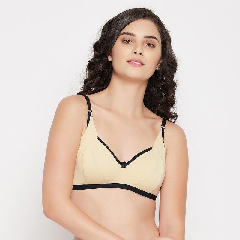 Buy Clovia Non-padded Non-wired Full Cup Bra Nude Online
