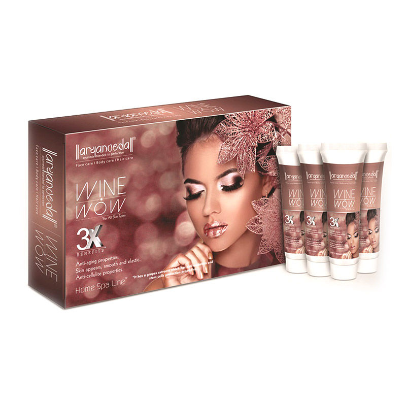 Aryanveda Wine Wow 3X Home Spa Kit Free Gift Worth Rs.75