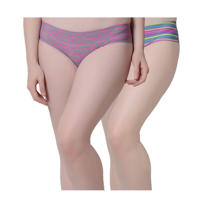 Da Intimo Set Of 2 Multicolour Panties With Lace (XL)