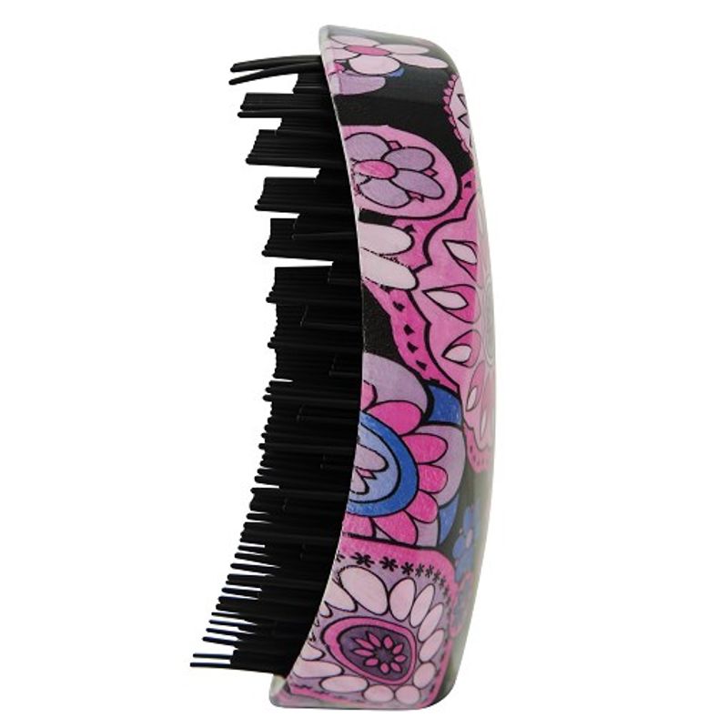 HairTronic Super Super Shaped Detangler - Pink Circular Floral