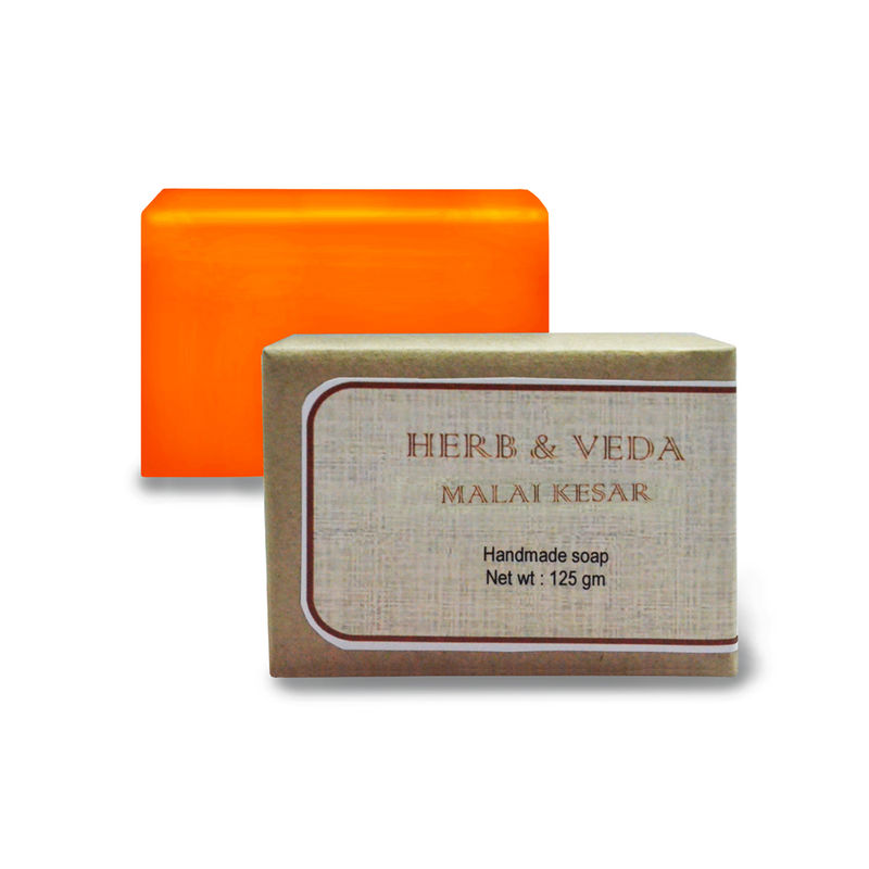 Herb & Veda Malai Kesar Handmade Soap