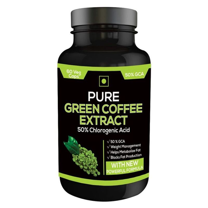 Nutravigour Pure Green Coffee Extract 50% Gca 60 Capsules