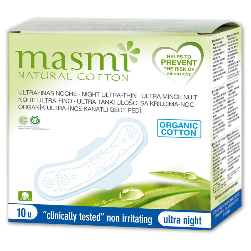 Masmi Organic Sanitary Pads Night Wings Indvidually Wrapped