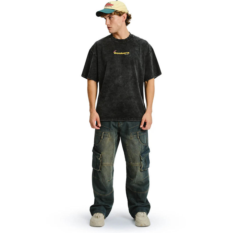 Bonkers Corner Men Black Printed T-Shirt (XS)