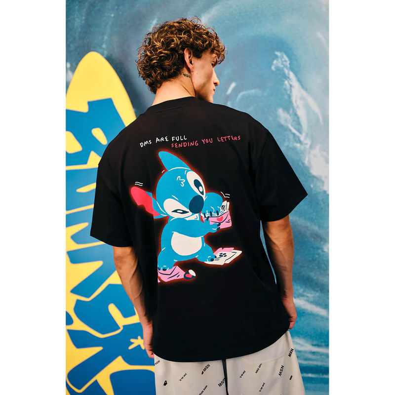 Bonkers Corner Men Black Printed T-Shirt (M)