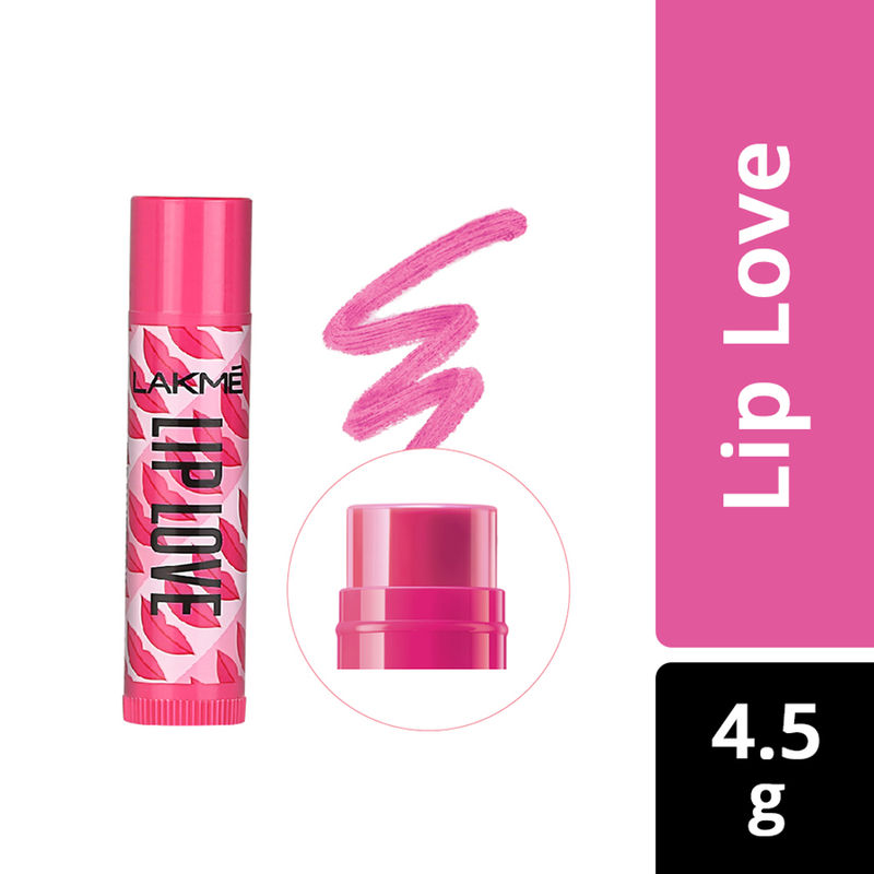 Lakme Lip Love Strawberry Lip Balm 22Hr Moisturization Lip Balm with SPF 15