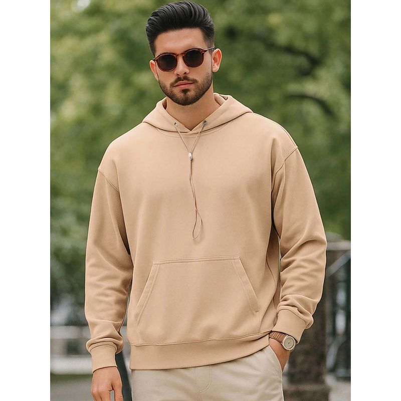 Bewakoof Heavy Duty 1.0 Men's Brown Oversized Hoodies (M)