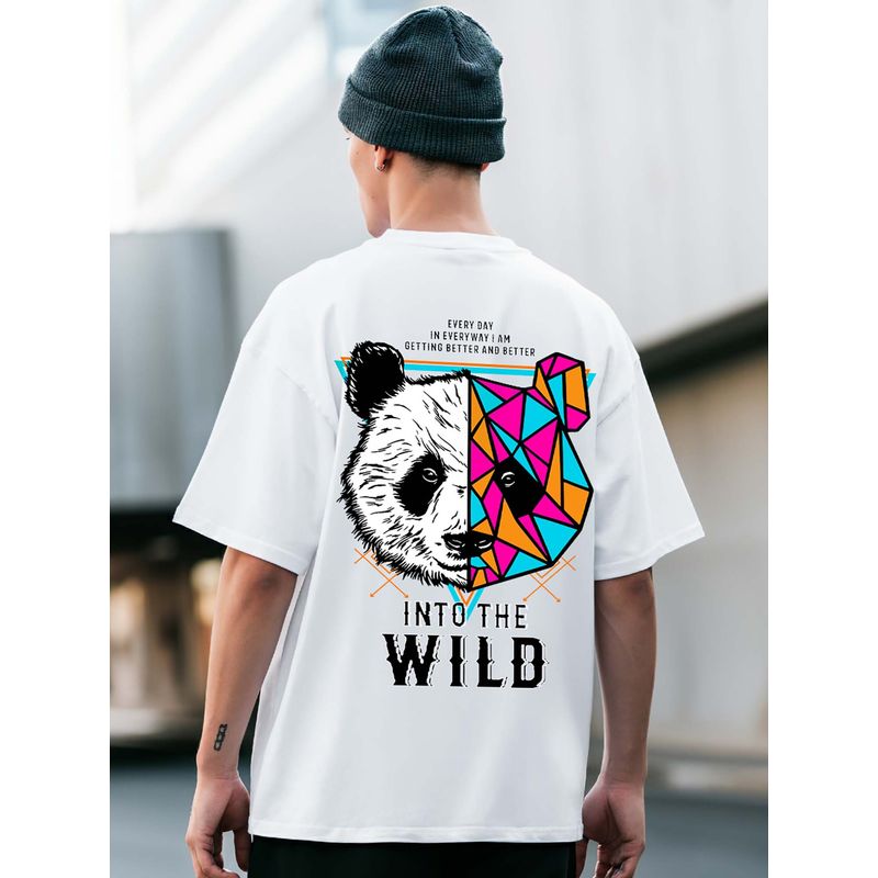 Bewakoof Men's White Better & Better Graphic Printed Oversized T-shirt (XL)