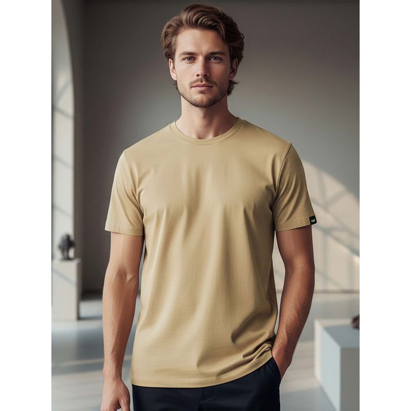 Bewakoof Men's Ginger Root Brown T-shirt (S)