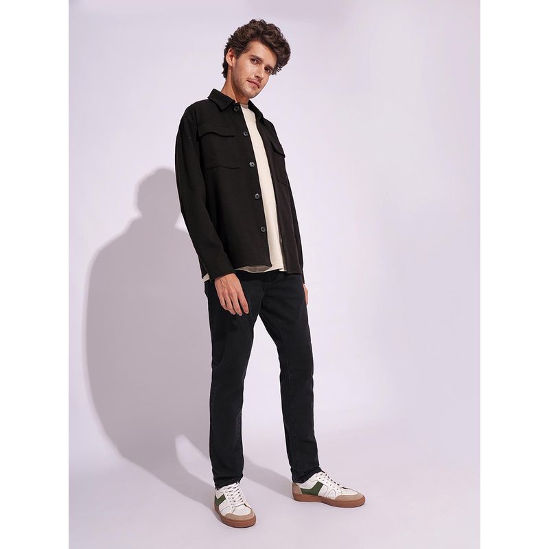 Selected Selected Black Jersey Shacket (M)