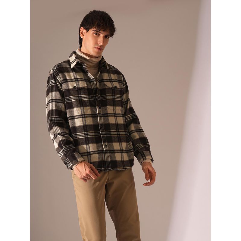 Selected Selected Brown Plaid Jacket (L)