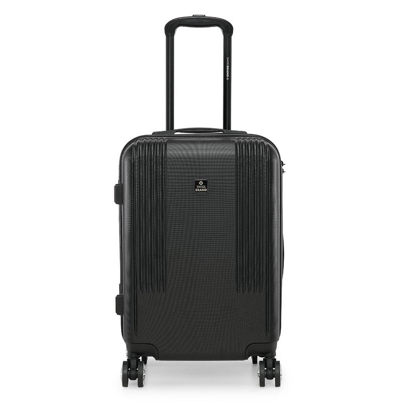 Swiss Brand Sion 2.0 Black Color Abs Hard Cabin Trolley (S)