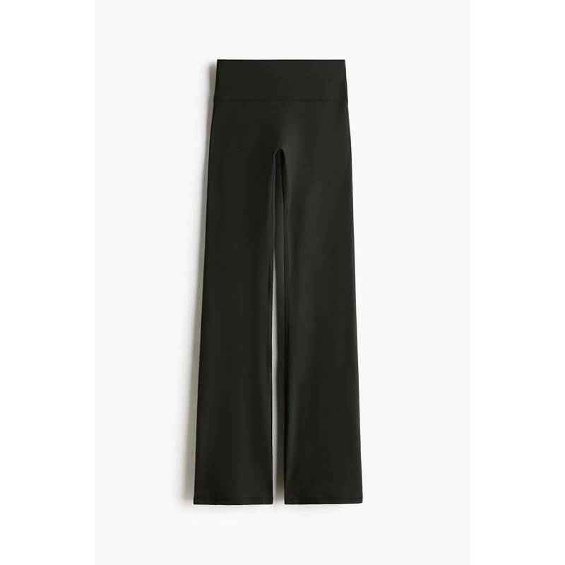H&M Women Black Flared Yoga Leggings with Soft Move (XXS)