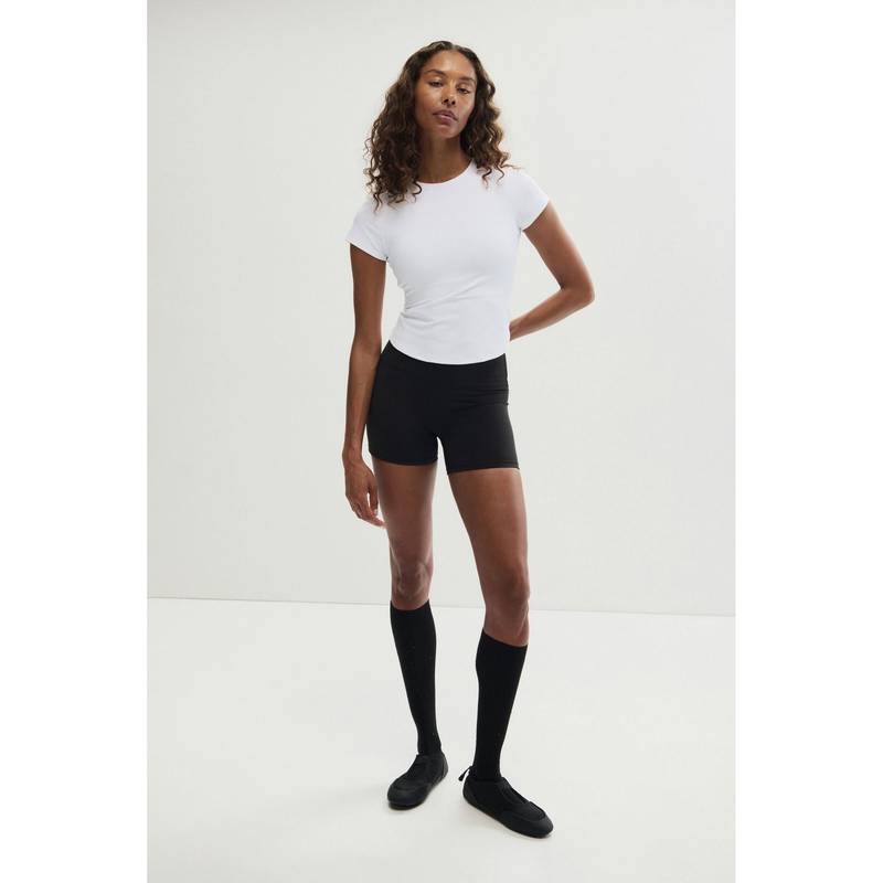 H&M Women White Sports T-Shirt With Sculpt move (XS)
