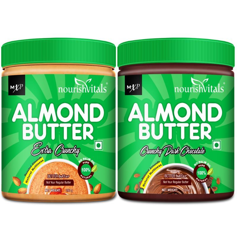 NourishVitals Almond Butter (Crunchy Dark Chocolate) + Almond Butter (Extra Crunchy) Buy
