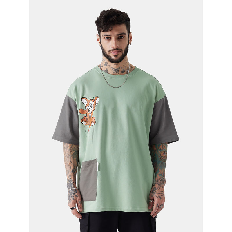 The Souled Store Official Tom & Jerry Toasted Oversized T-Shirts For Men (M)