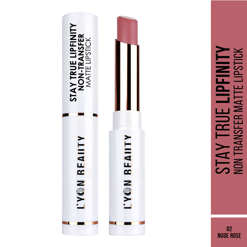 Lyon Beauty Stay True Lipfinity Non Transfer Matte Lipstick - Nude Rose 02